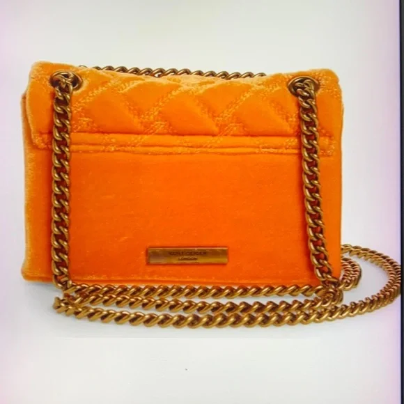 KURT GEIGER LONDON MINI KENSINGTON VELVET CROSSBODY BAG - Picture 2 of 7